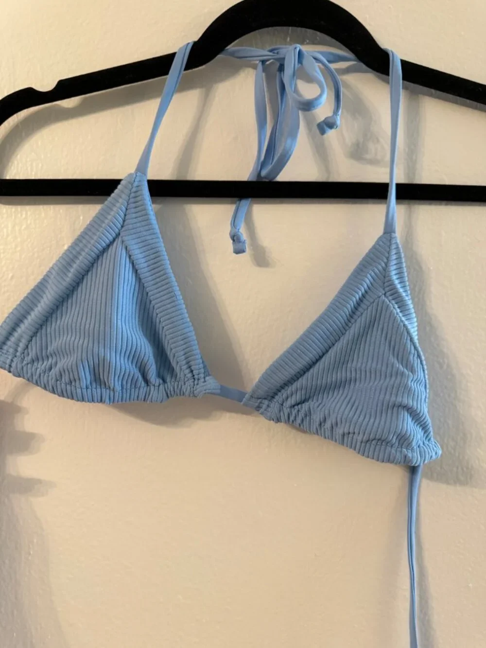 Frankie's Bikinis Baby blue micro bikini set M/L top medium bottom large